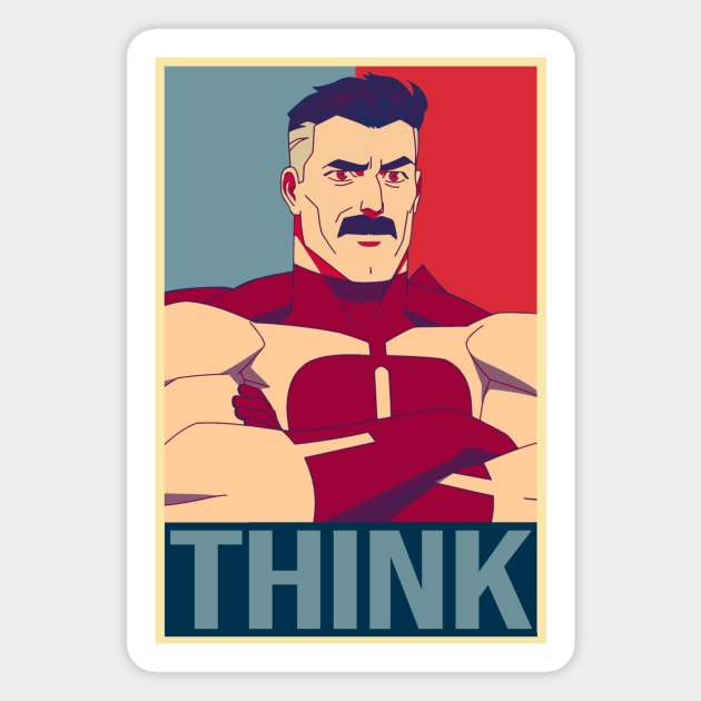 Omni-Man - Think Poster Magnet by Polomaker